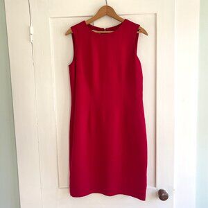 Vintage Red Silk Sheath Dress